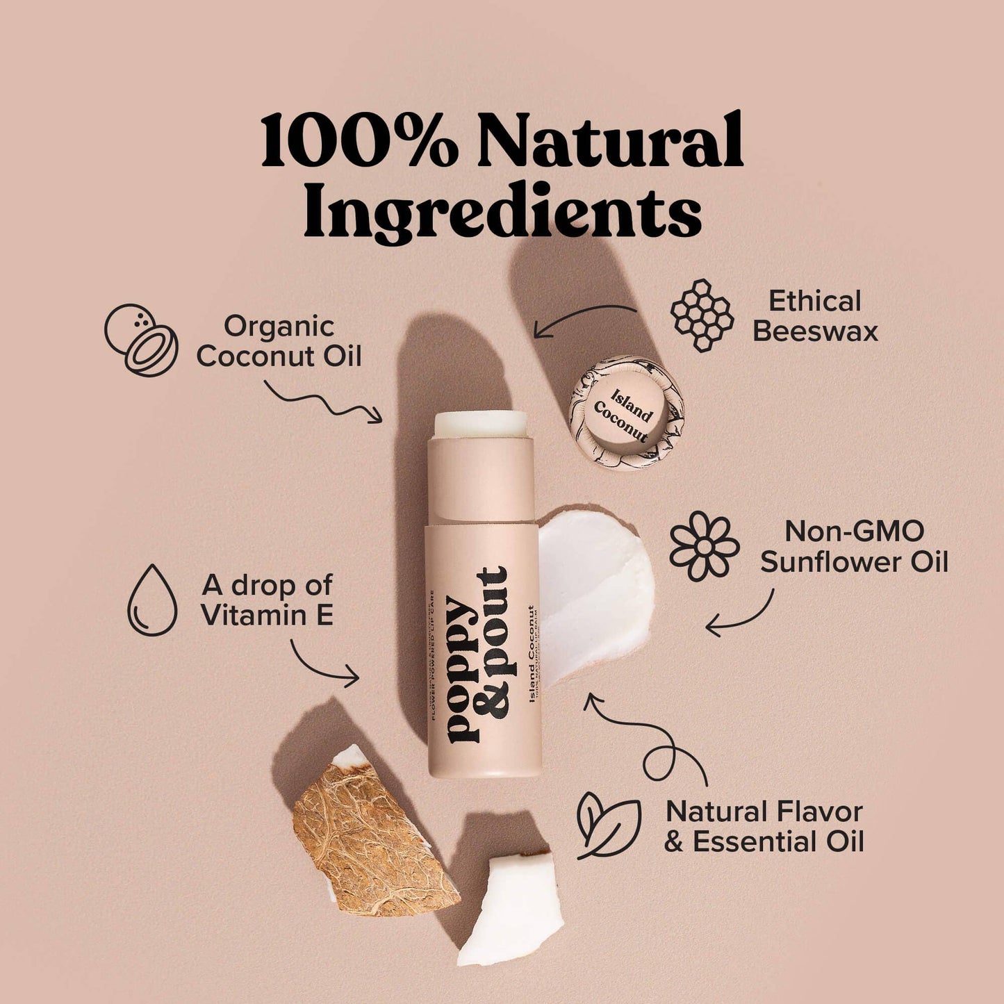 All-Natural Lip Balm (Island Coconut)
